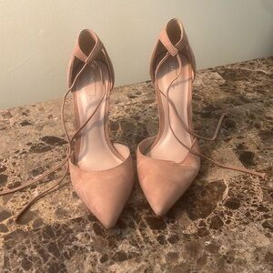 Light tan, Aldo, wraparound ankle strap shoes